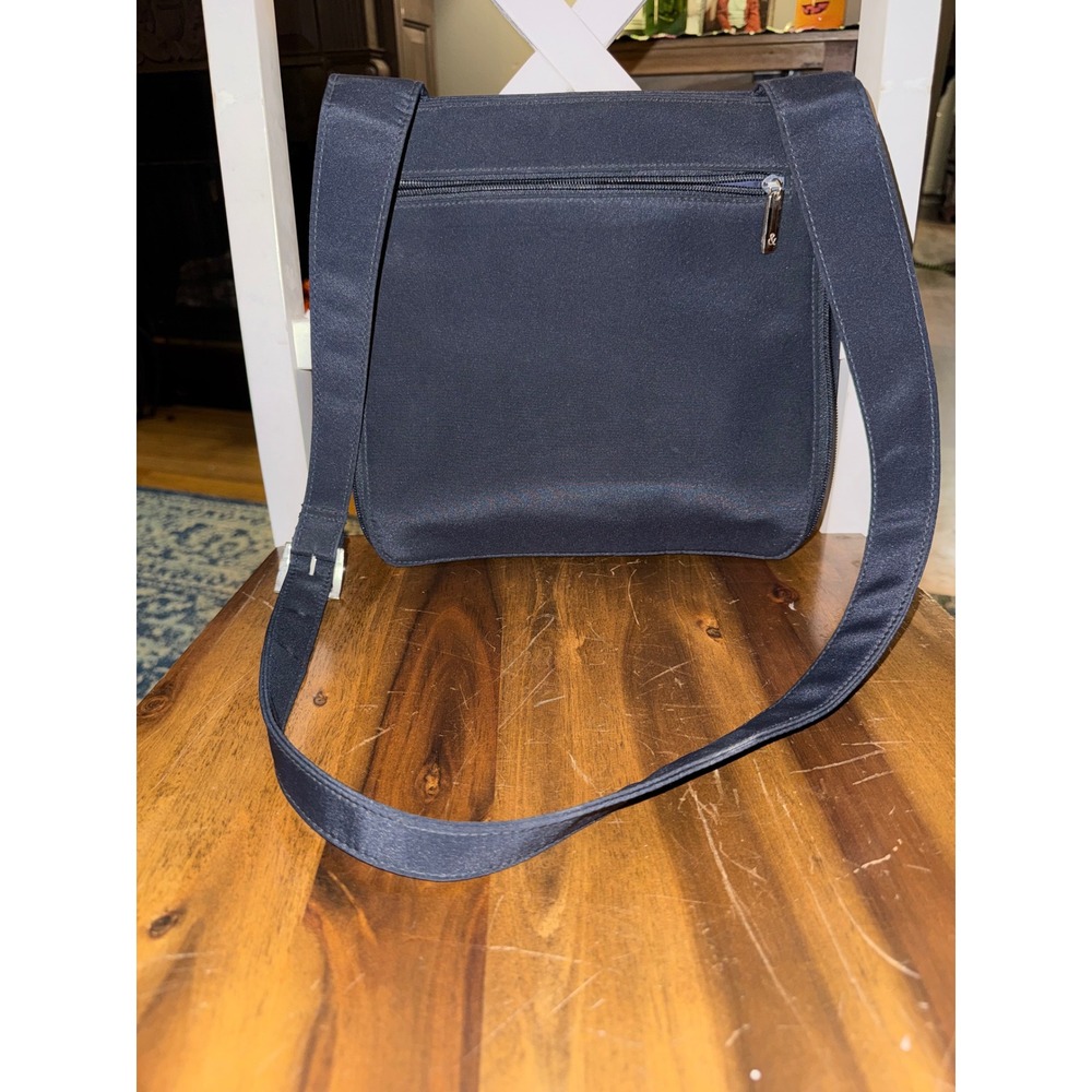 Frankie & Johnnie Navy Blue Crossbody Organizer Bag Built-in Wallet Travel Bag